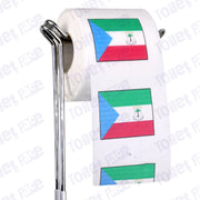equatorial guinea flag novelty toilet paper on a holder