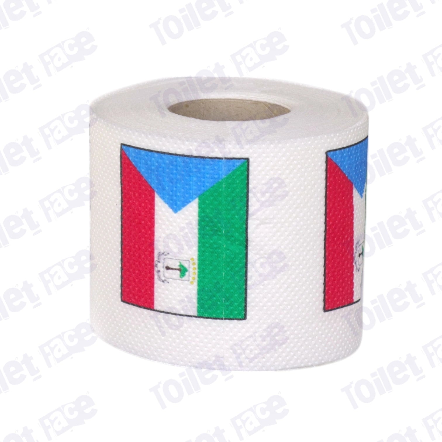 equatorial guinea flag printed on novelty toilet paper roll
