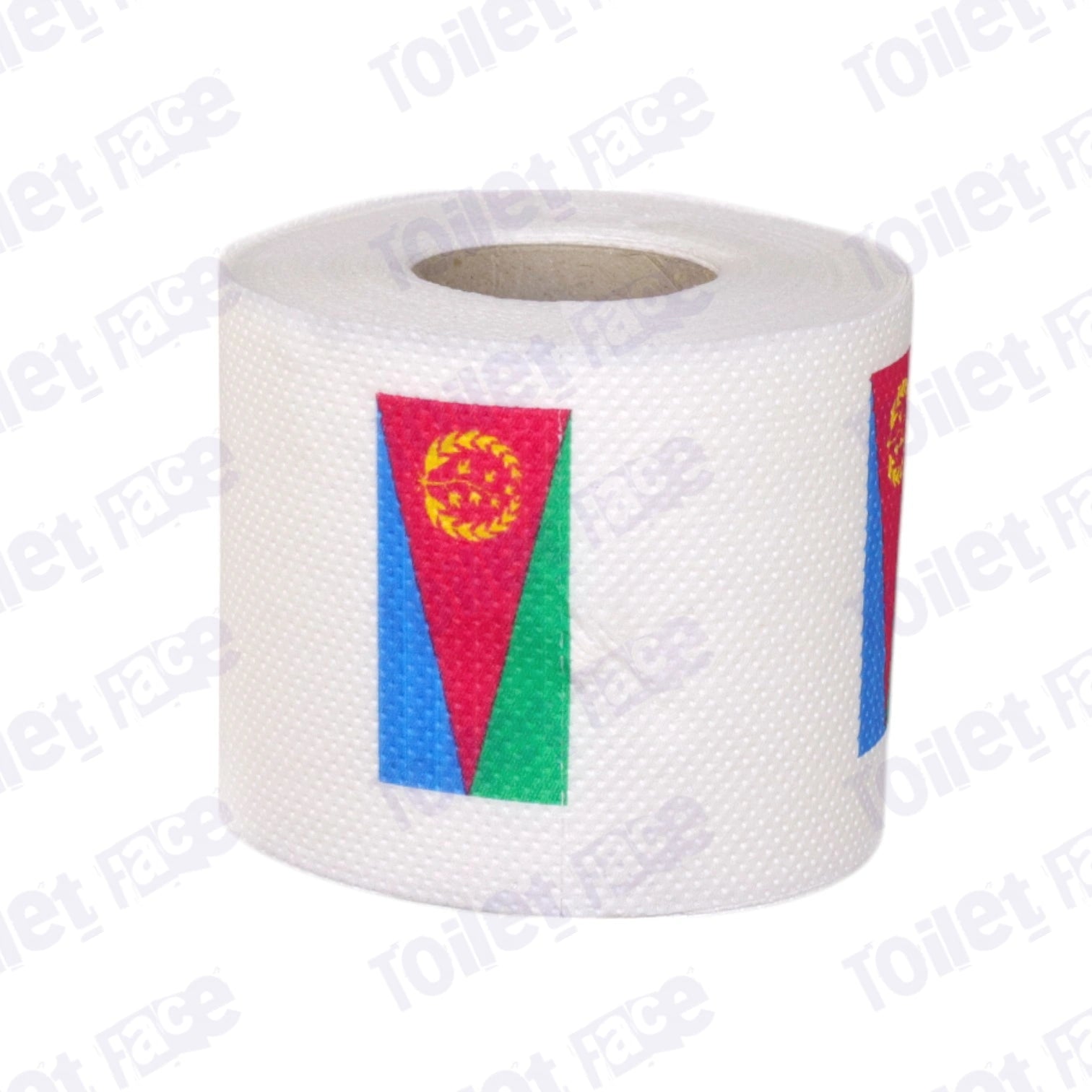eritrea flag printed on novelty toilet paper roll