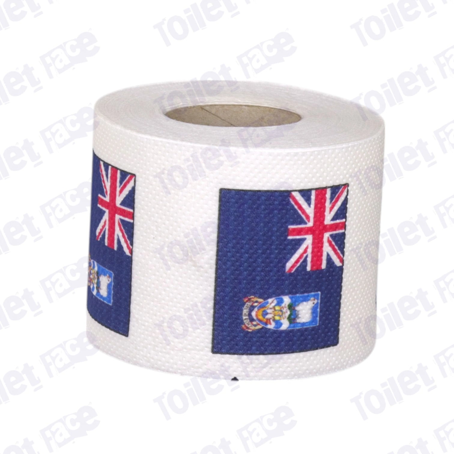 falkland islands flag printed on novelty toilet paper roll