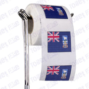 falkland islands flag novelty toilet paper on a holder