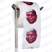 Faustin-Archange Touadéra Novelty Toilet Paper Product Image On A Stand