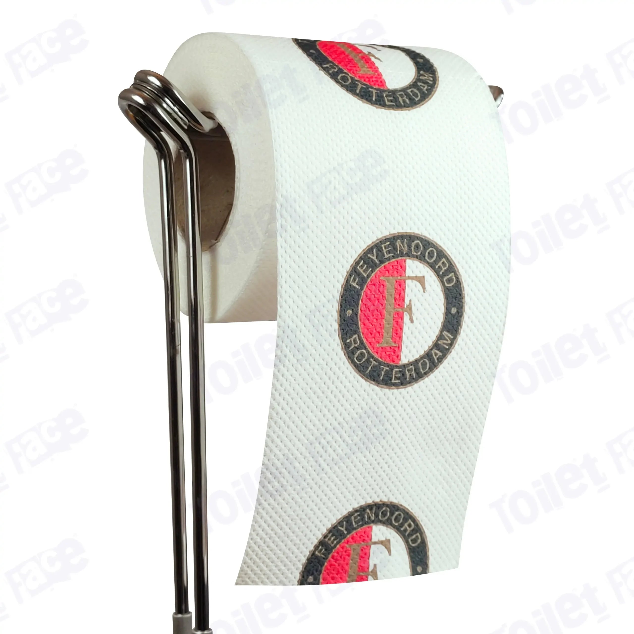 Feyenoord Novelty Toilet Paper Product Image On A Stand|Feyenoord Novelty Toilet Paper Product Image On It's Side|||||||||||||||