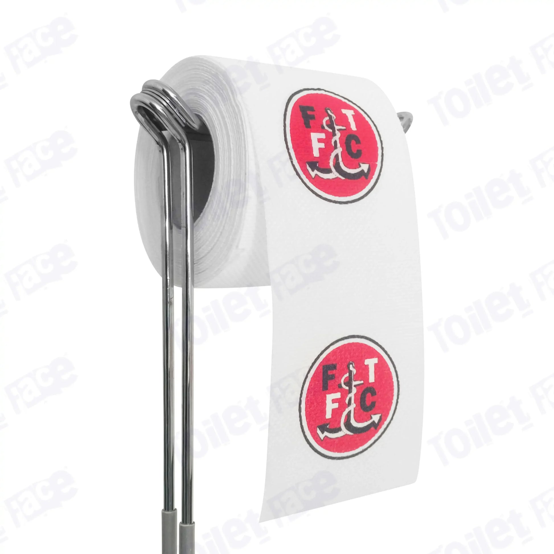 Fleetwood Town Novelty Toilet Paper Product Image On A Stand|Fleetwood Town Novelty Toilet Paper Product Image On It's Side|||||||||||||||||||||||