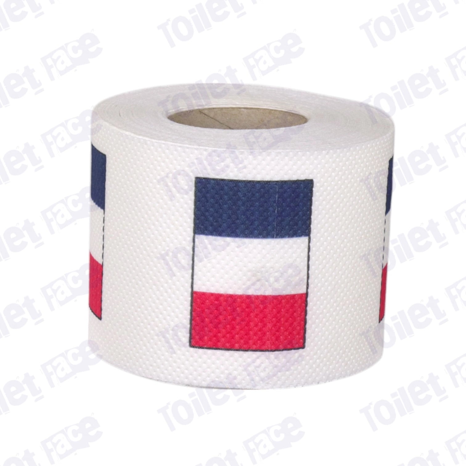 france flag printed on novelty toilet paper roll