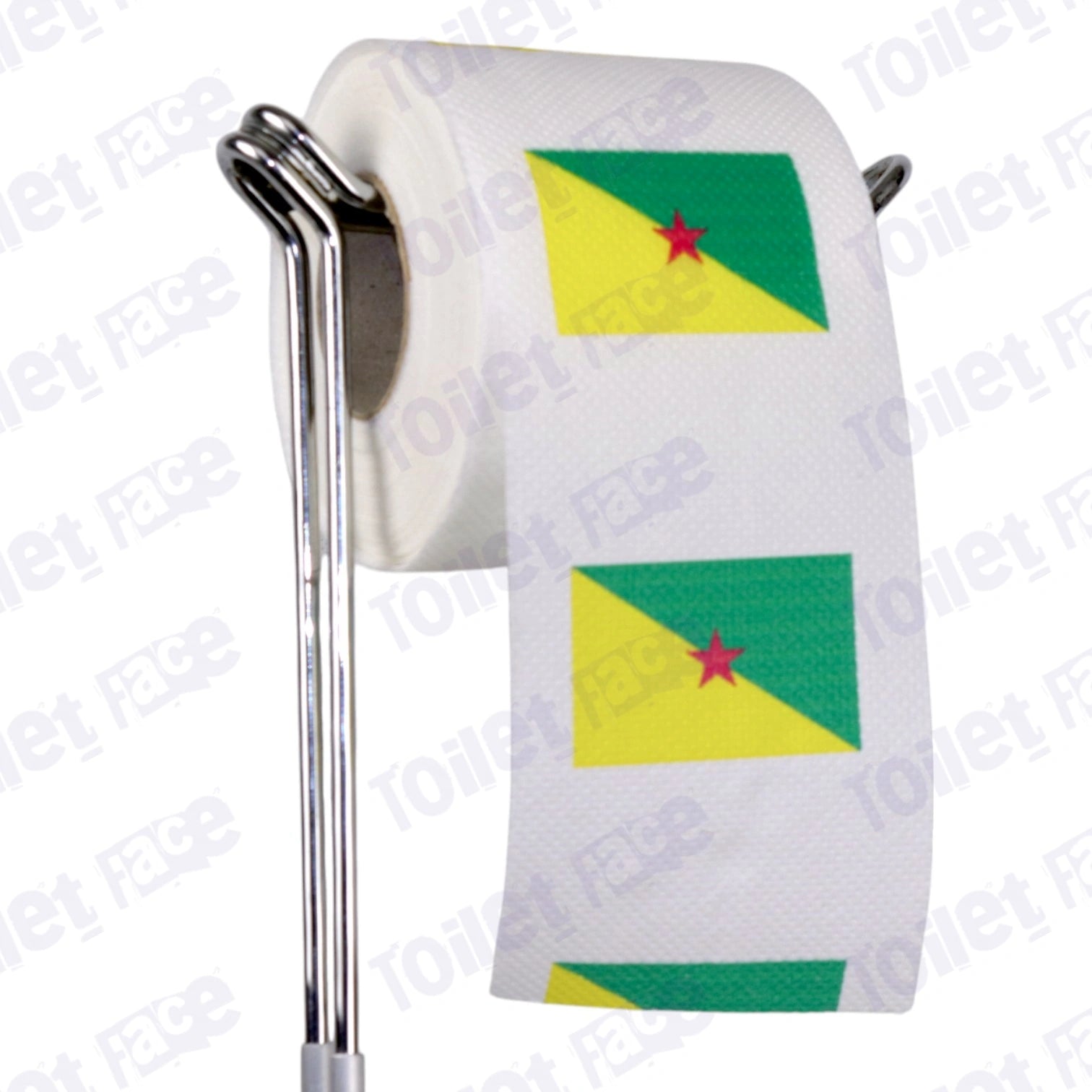 french guiana flag novelty toilet paper on a holder
