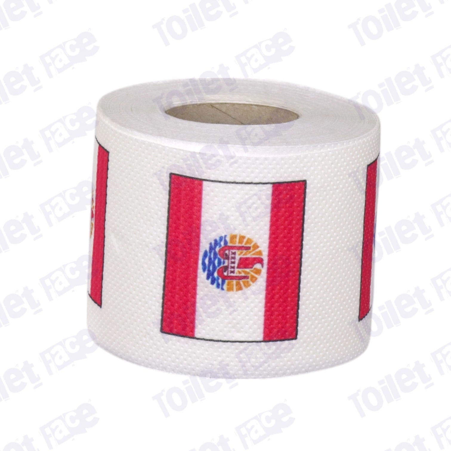 french polynesia flag printed on novelty toilet paper roll