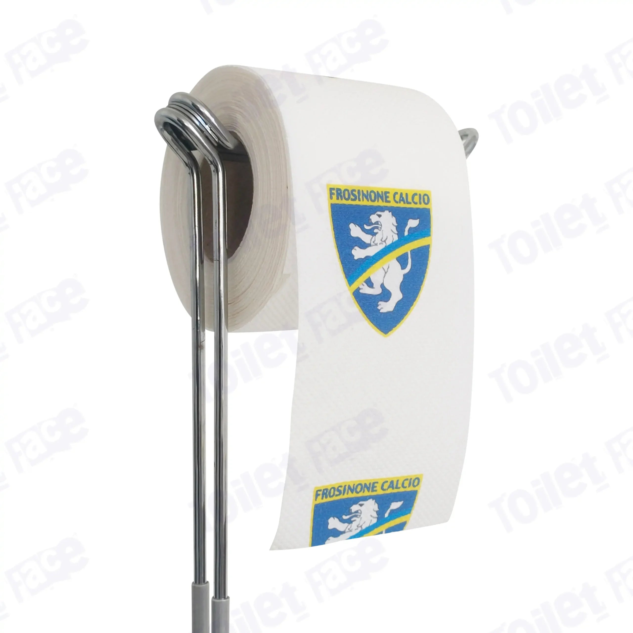 Frosinone Novelty Toilet Paper Product Image On A Stand|Frosinone Novelty Toilet Paper Product Image On It's Side|||||||||||||||