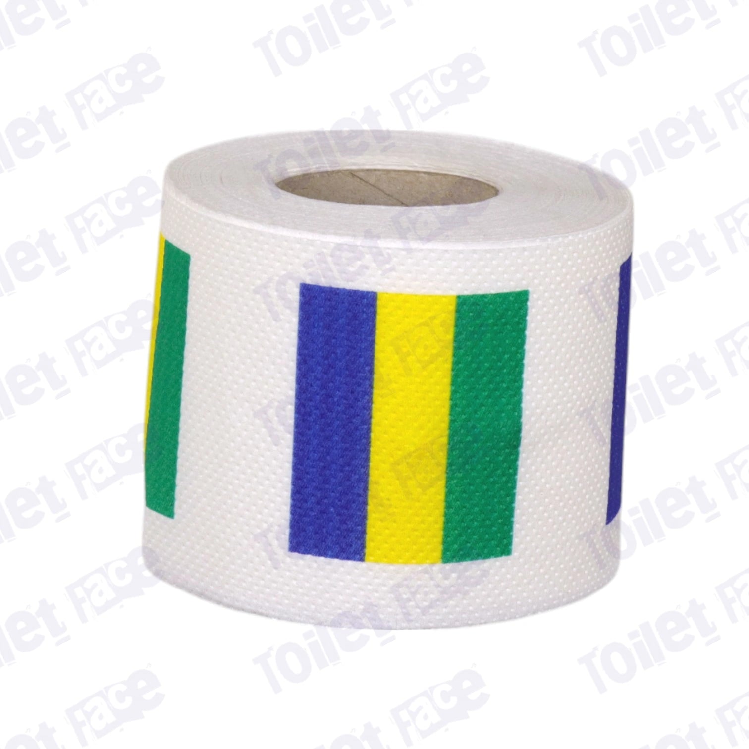 gabon flag printed on novelty toilet paper roll