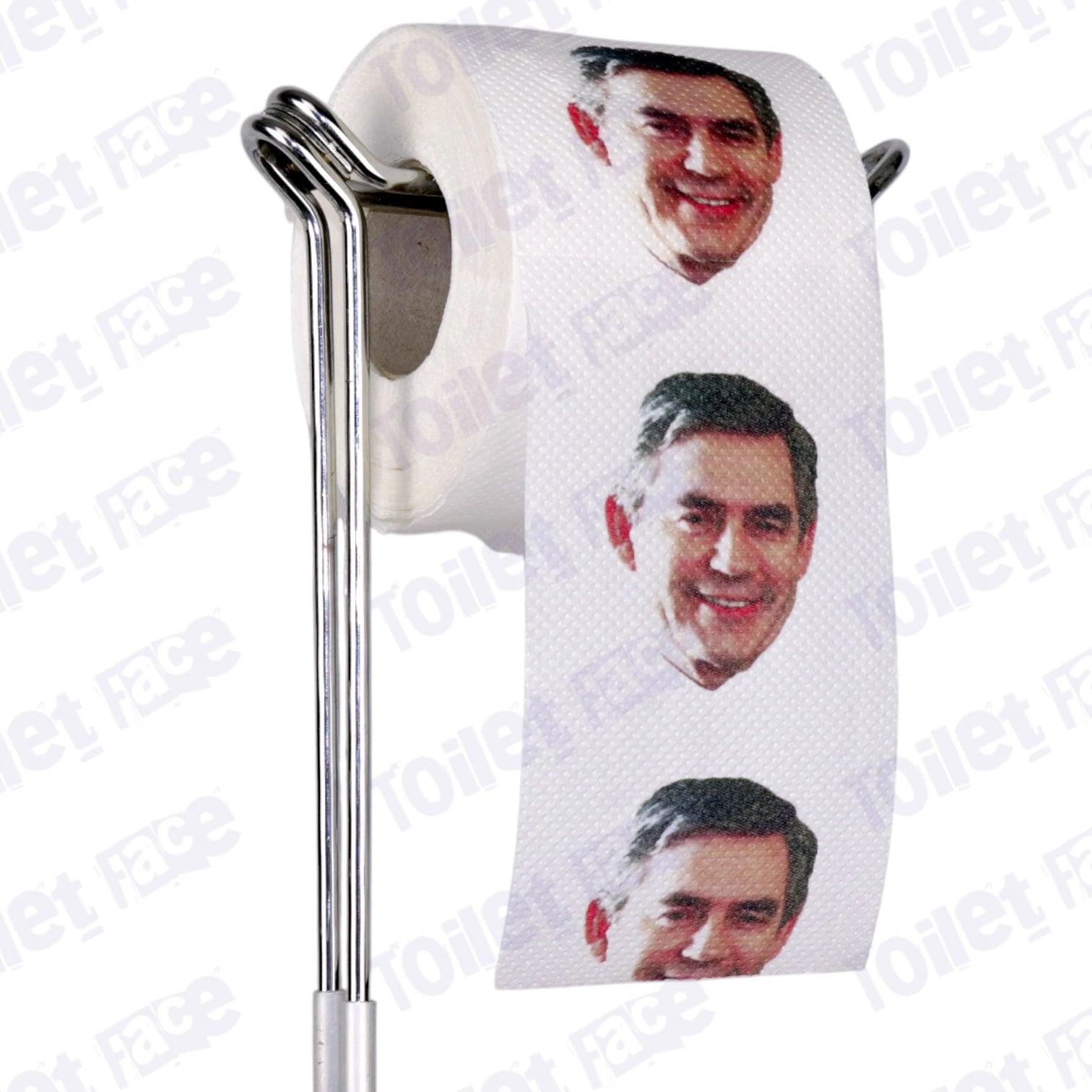 Gordon Brown Novelty Toilet Paper Product Image On A Stand