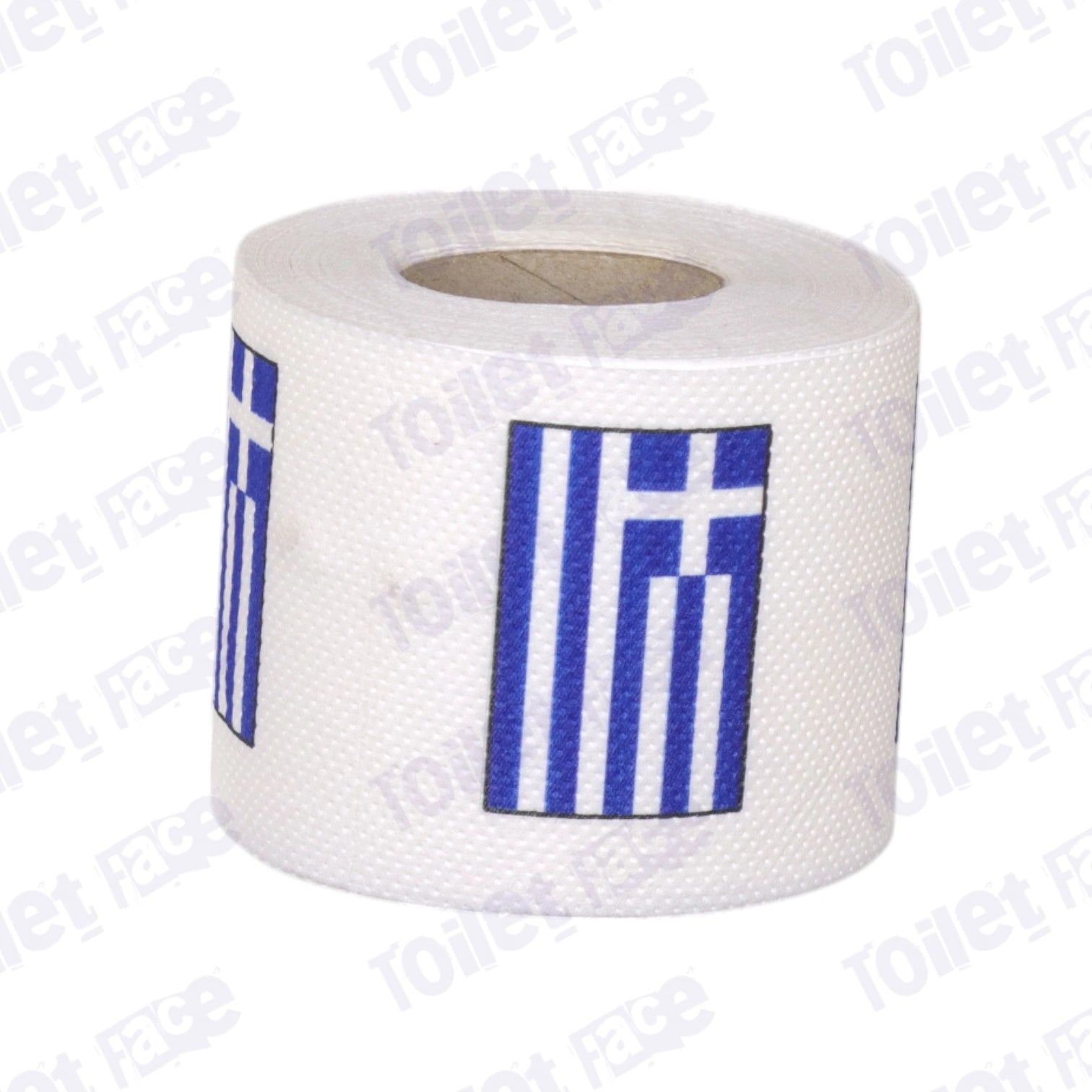 greece flag printed on novelty toilet paper roll