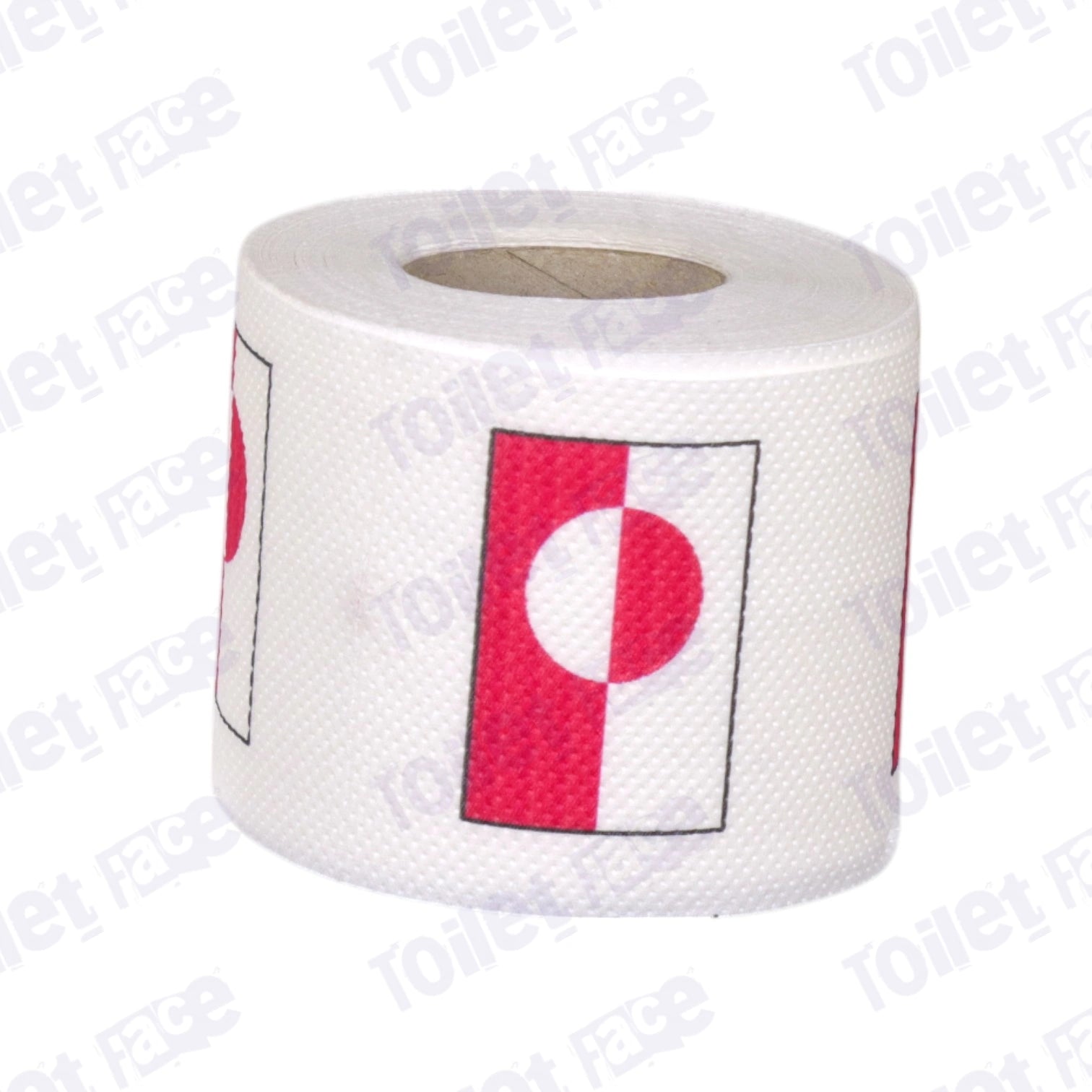 greenland flag printed on novelty toilet paper roll