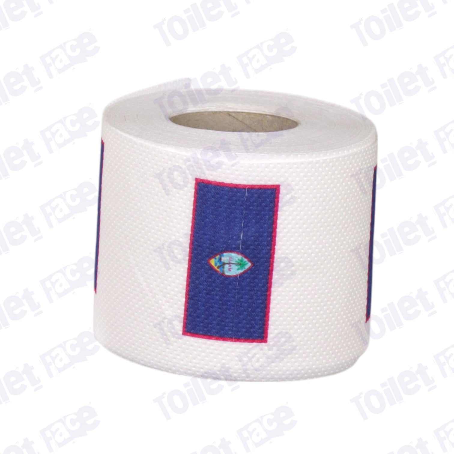 guam flag printed on novelty toilet paper roll