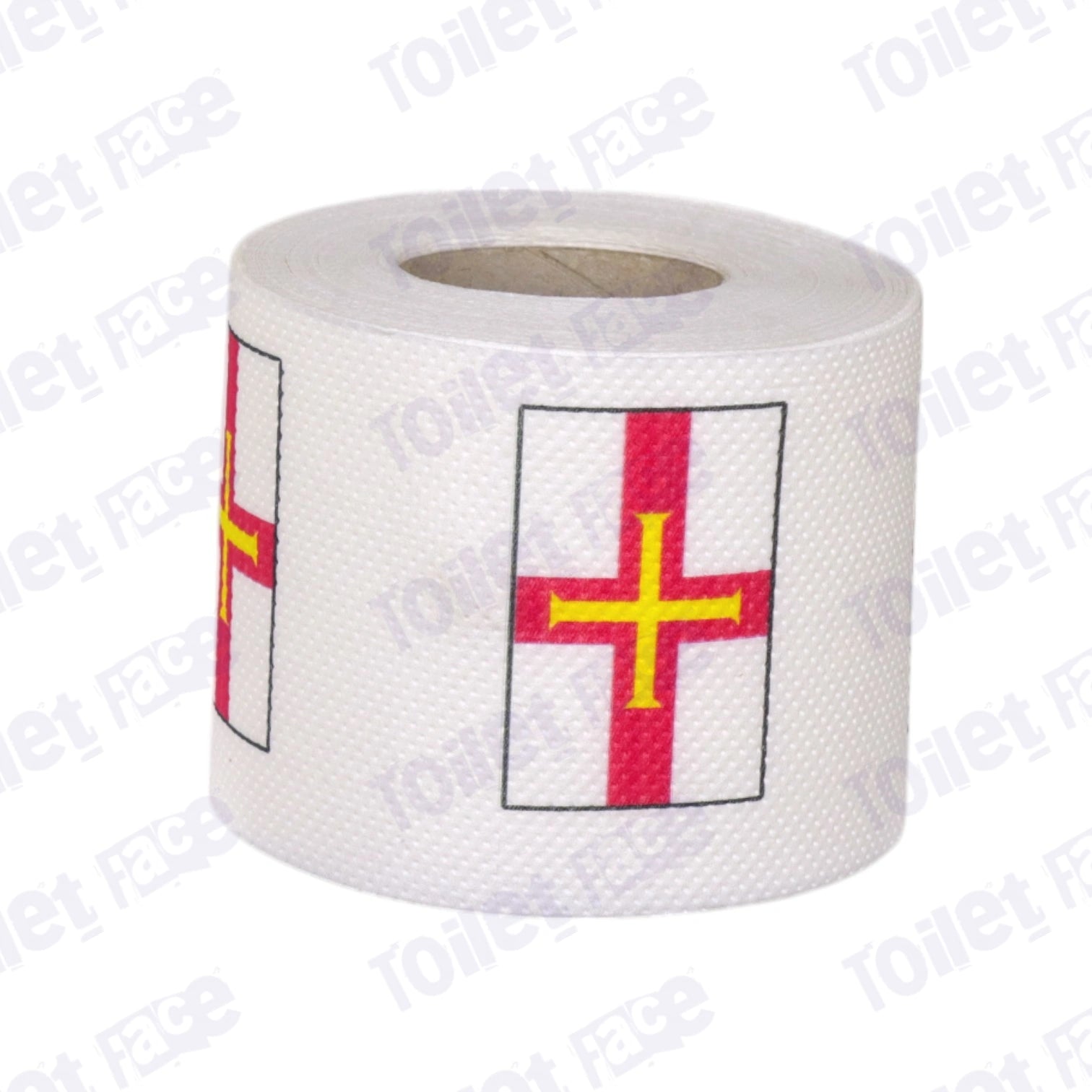 guernsey flag printed on novelty toilet paper roll