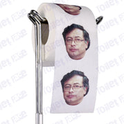 Gustavo Petro Novelty Toilet Paper Product Image On A Stand