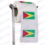 guyana flag novelty toilet paper on a holder