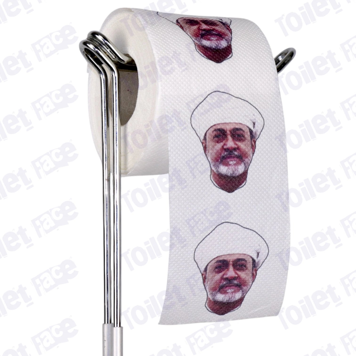 Haitham bin Tariq Novelty Toilet Paper Product Image On A Stand