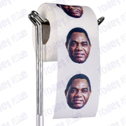 Hakainde Hichilema Novelty Toilet Paper Product Image On A Stand