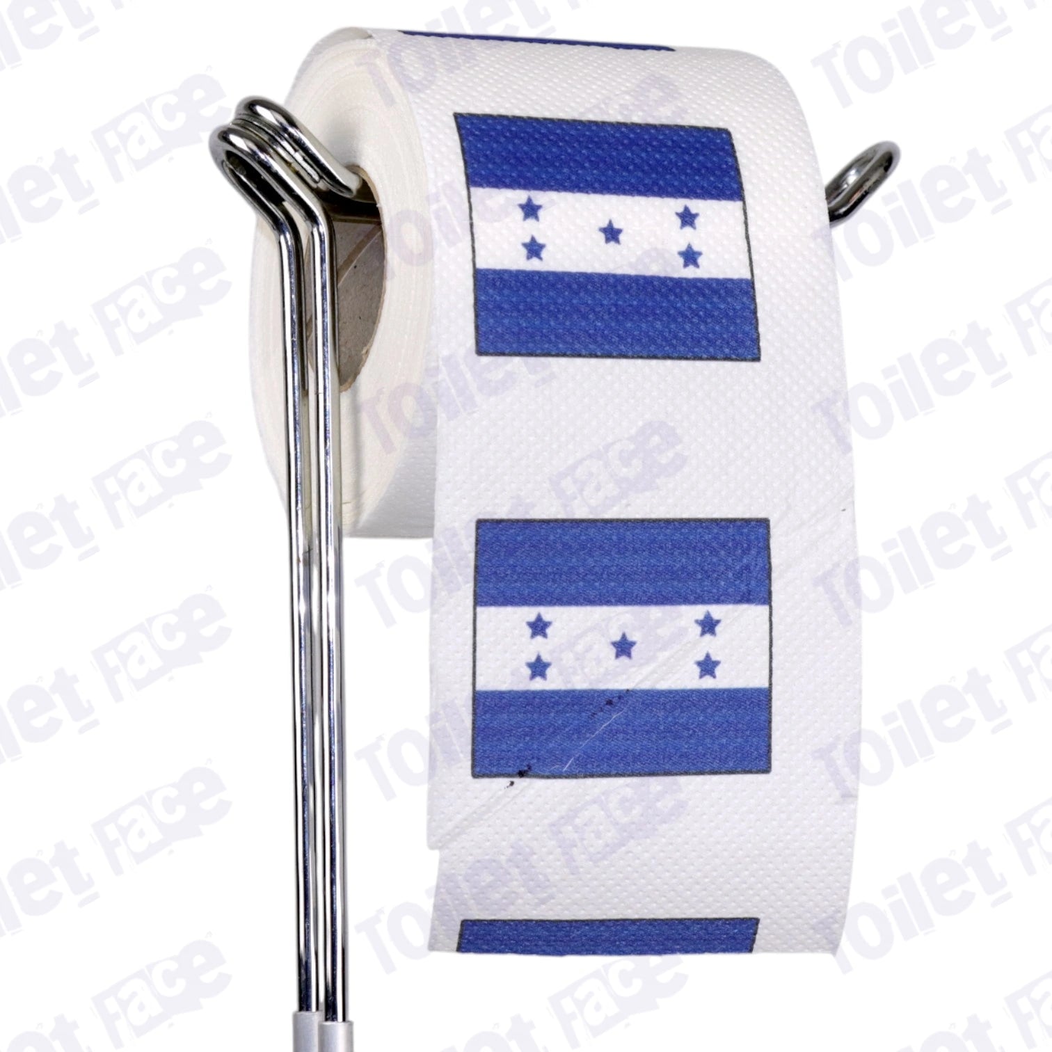 honduras flag novelty toilet paper on a holder