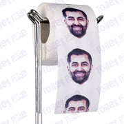 Humza Yousaf Novelty Toilet Paper Product Image On A Stand