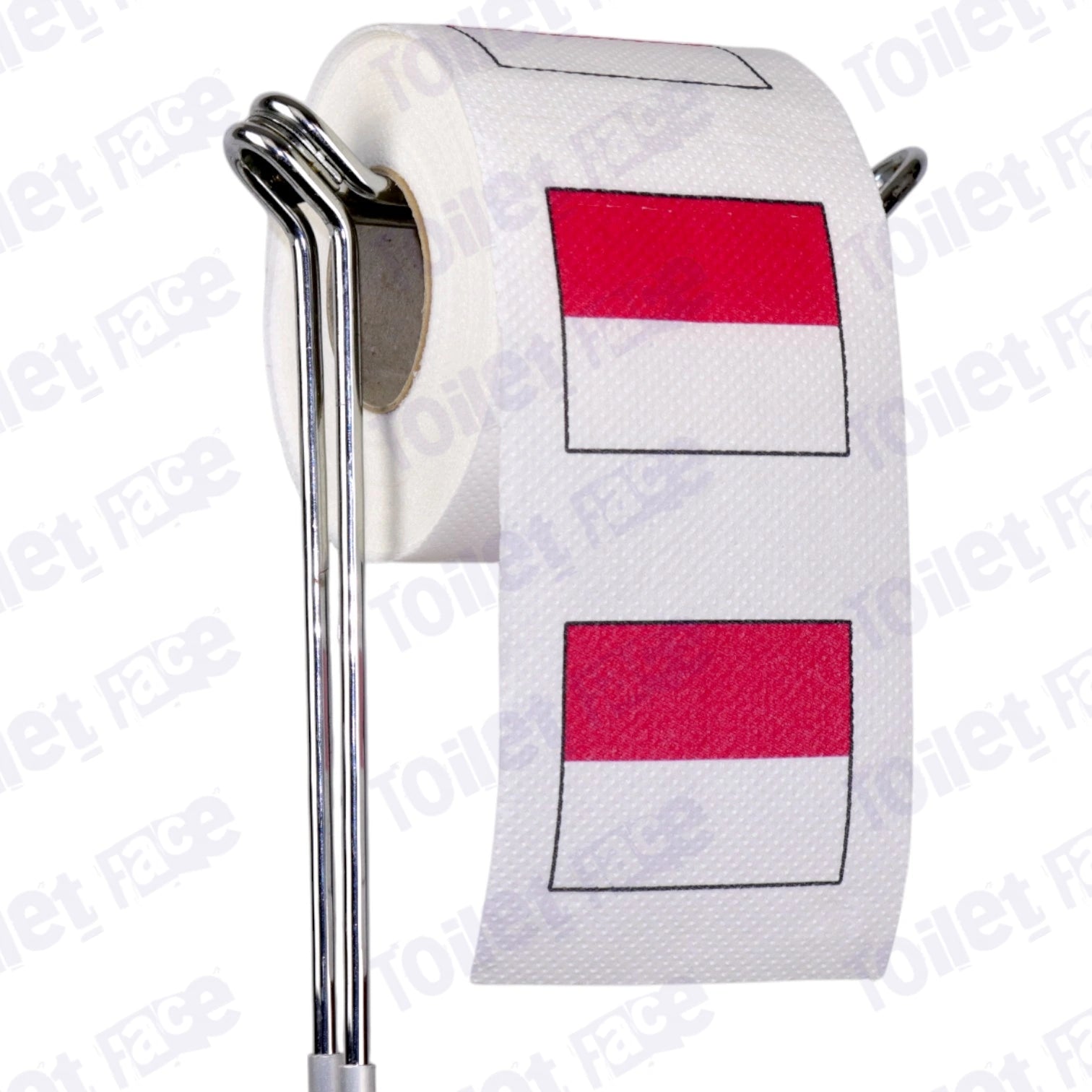 indonesia flag novelty toilet paper on a holder