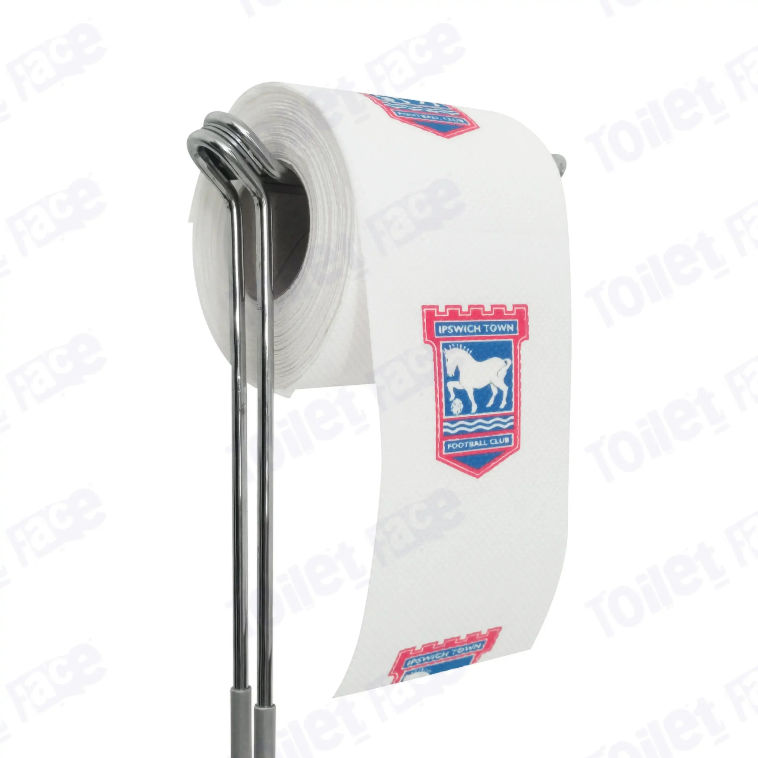 Ipswich Town Novelty Toilet Paper Product Image On A Stand|Ipswich Town Novelty Toilet Paper Product Image On It's Side|||||||||||||||||||||||