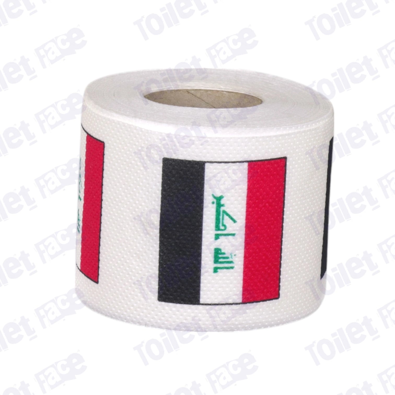 iraq flag printed on novelty toilet paper roll