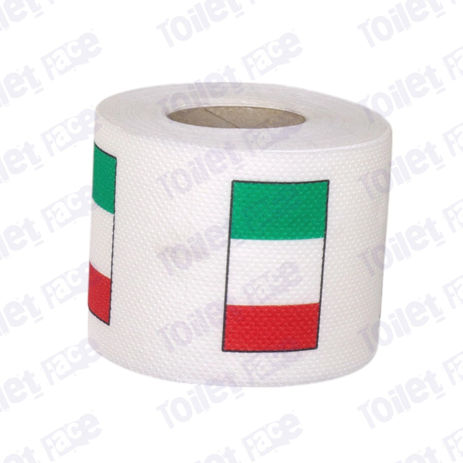 italy flag printed on novelty toilet paper roll