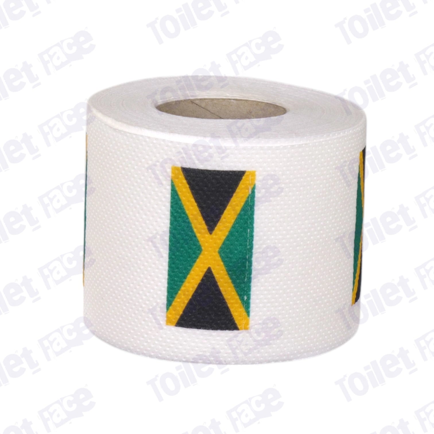 jamaica flag printed on novelty toilet paper roll
