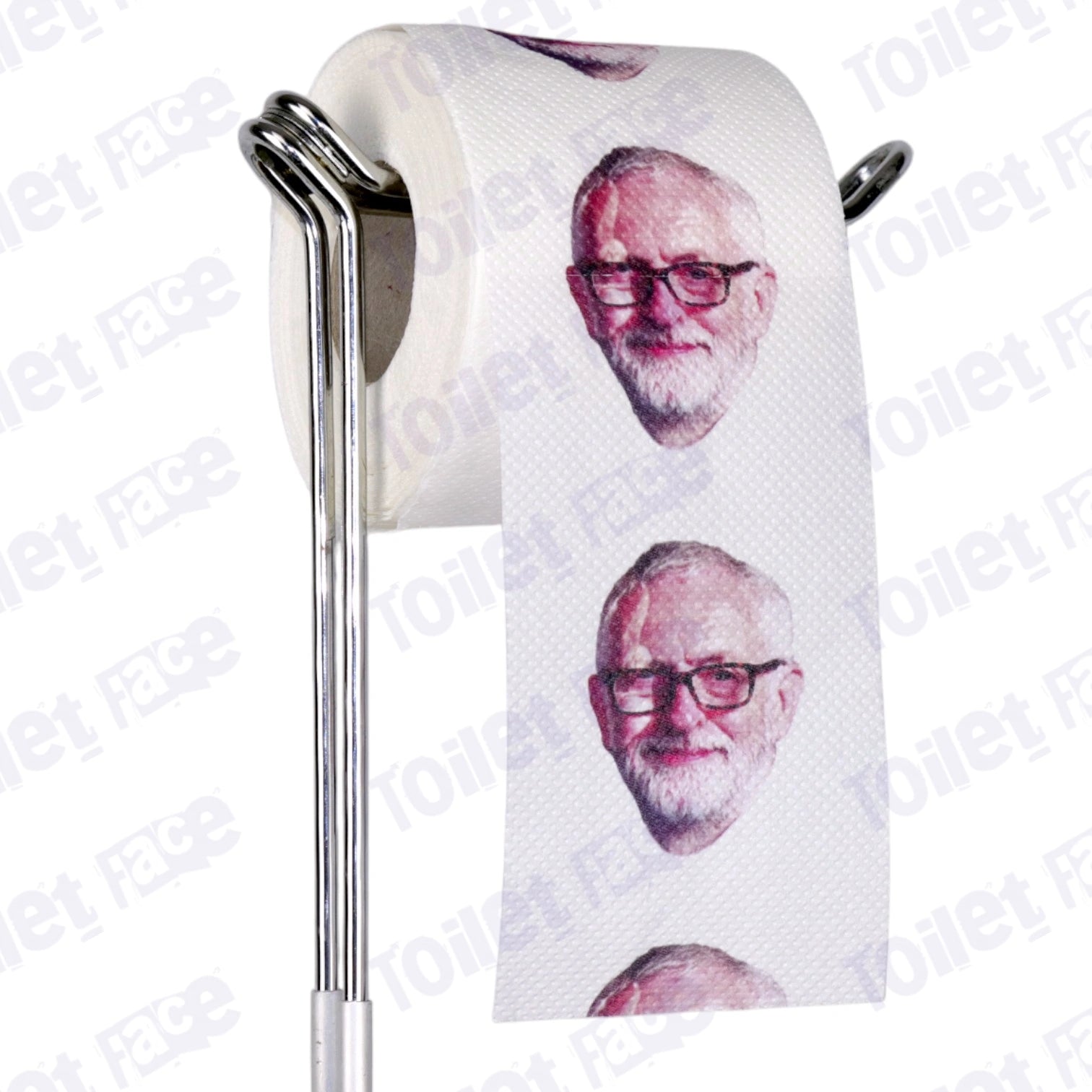 Jeremy Corbyn Novelty Toilet Paper Product Image On A Stand