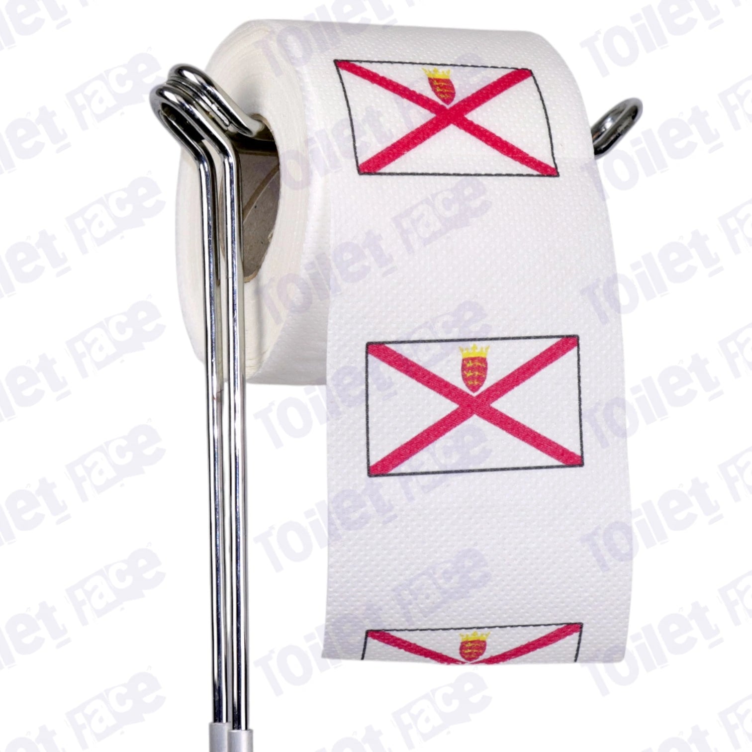 jersey flag novelty toilet paper on a holder