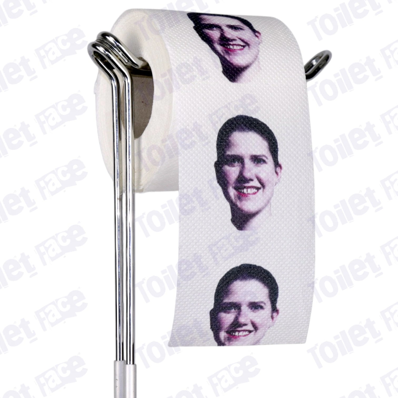 Jo Swinson Novelty Toilet Paper Product Image On A Stand