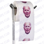 Joe Biden Novelty Toilet Paper Product Image On A Stand