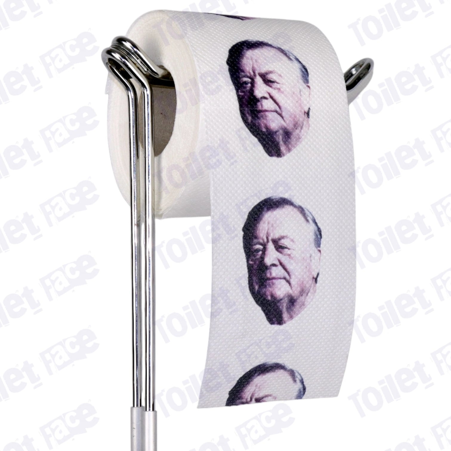 Ken Clarke Novelty Toilet Paper Product Image On A Stand