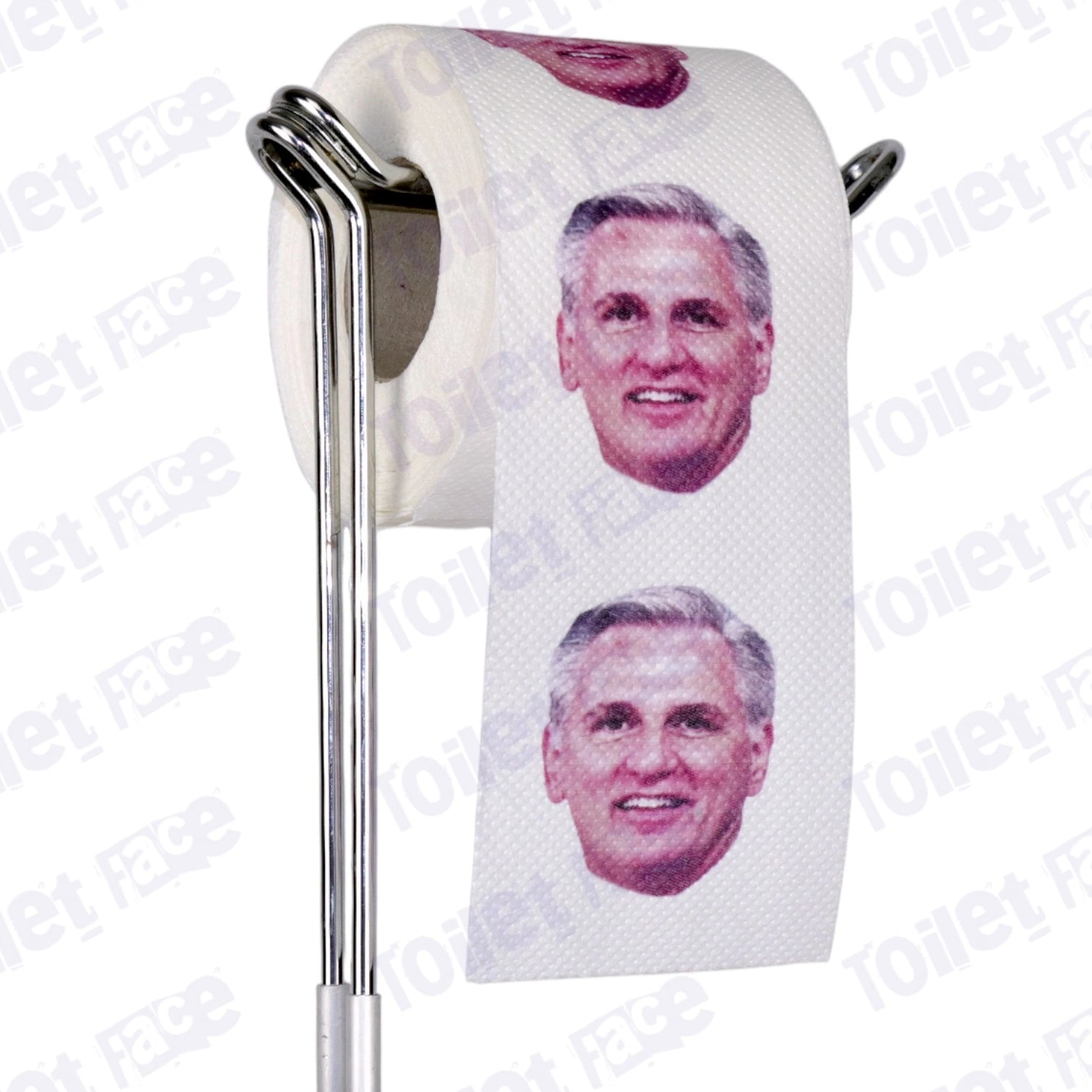 Kevin McCarthy Novelty Toilet Paper Product Image On A Stand