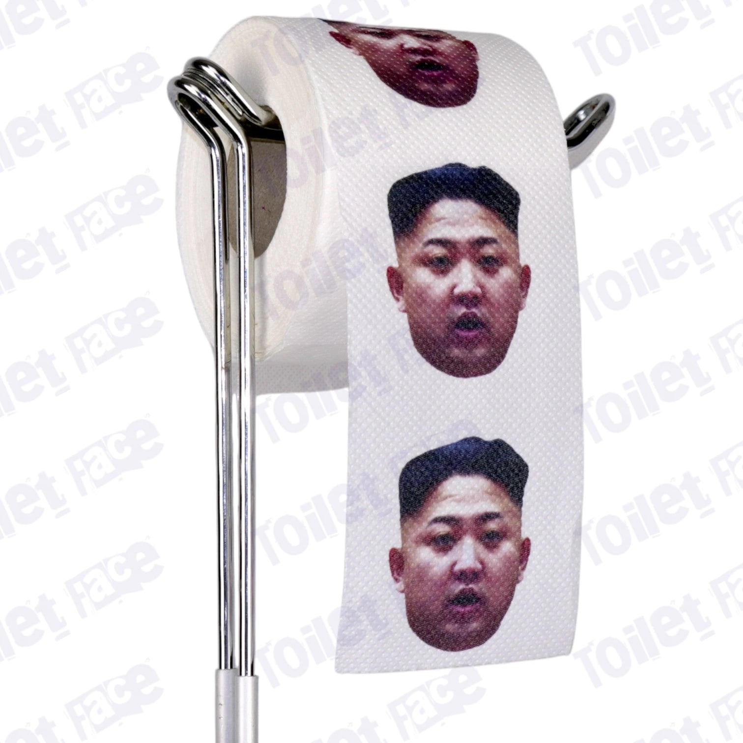 Kim Jong Un Novelty Toilet Paper Product Image On A Stand