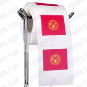 kyrgyzstan flag novelty toilet paper on a holder