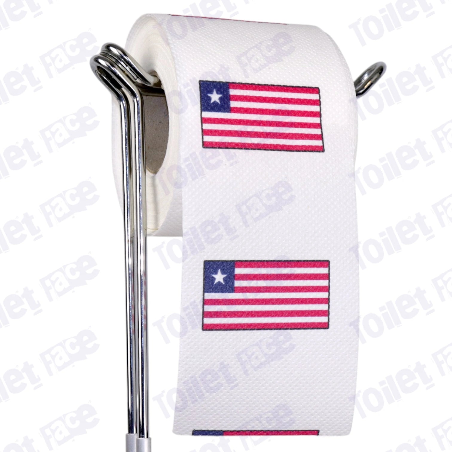 liberia flag novelty toilet paper on a holder