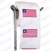 liberia flag novelty toilet paper on a holder