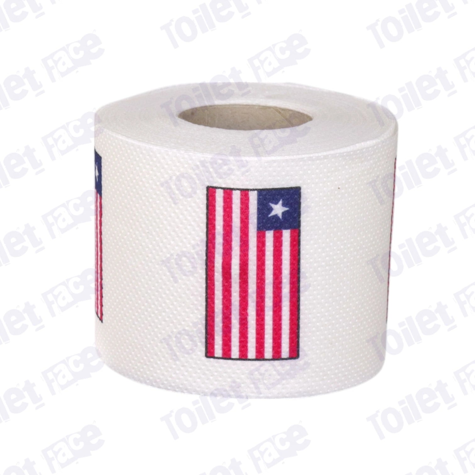 liberia flag printed on novelty toilet paper roll