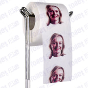Liz Truss Novelty Toilet Paper Product Image On A Stand