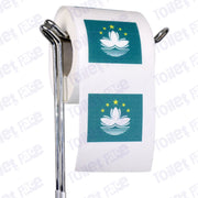 macau flag novelty toilet paper on a holder