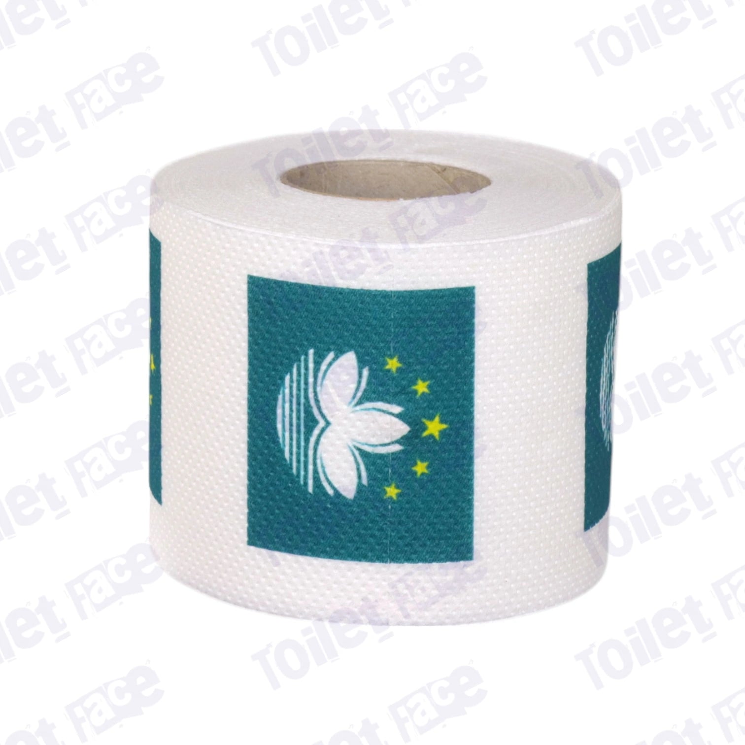 macau flag printed on novelty toilet paper roll
