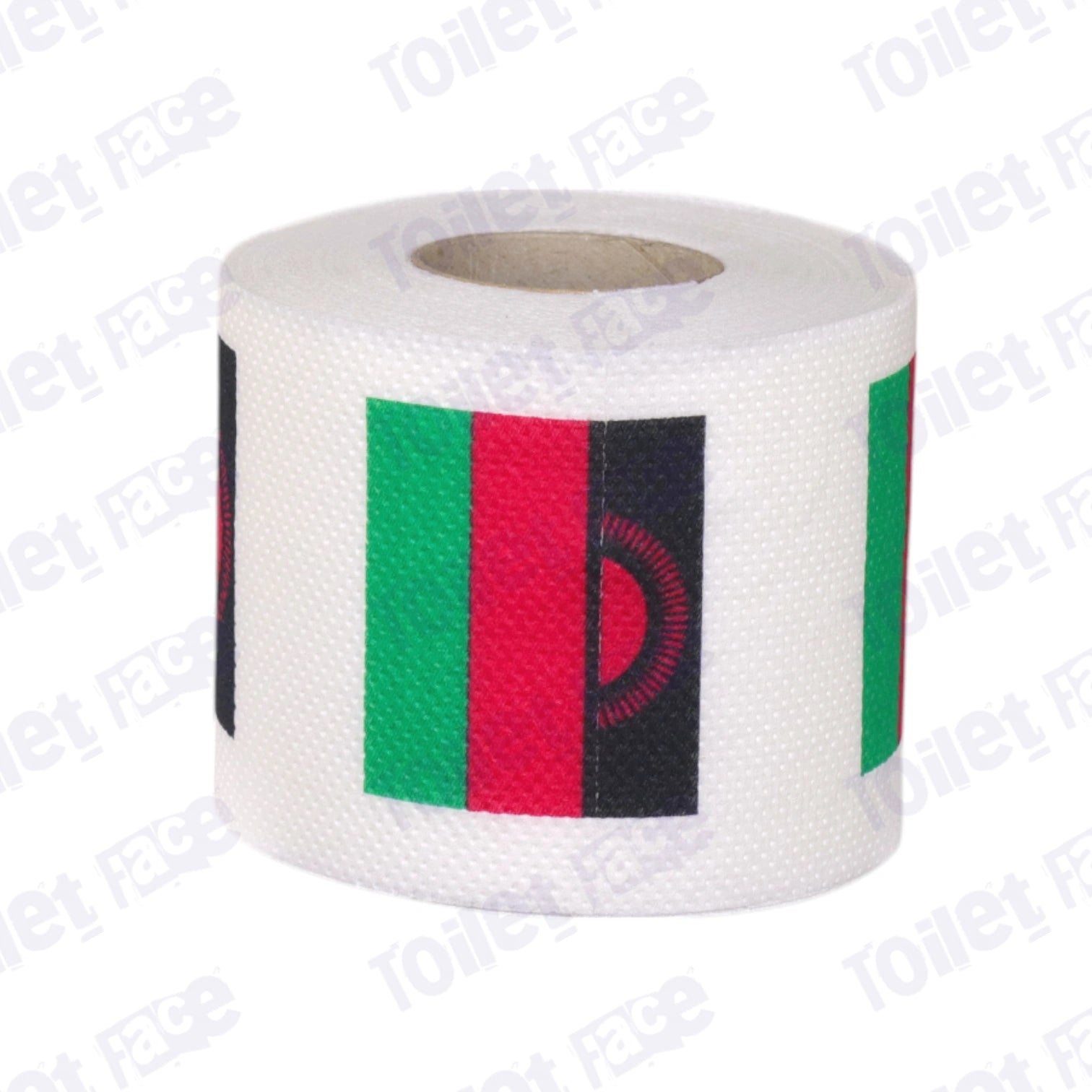 malawi flag printed on novelty toilet paper roll