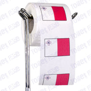 malta flag novelty toilet paper on a holder