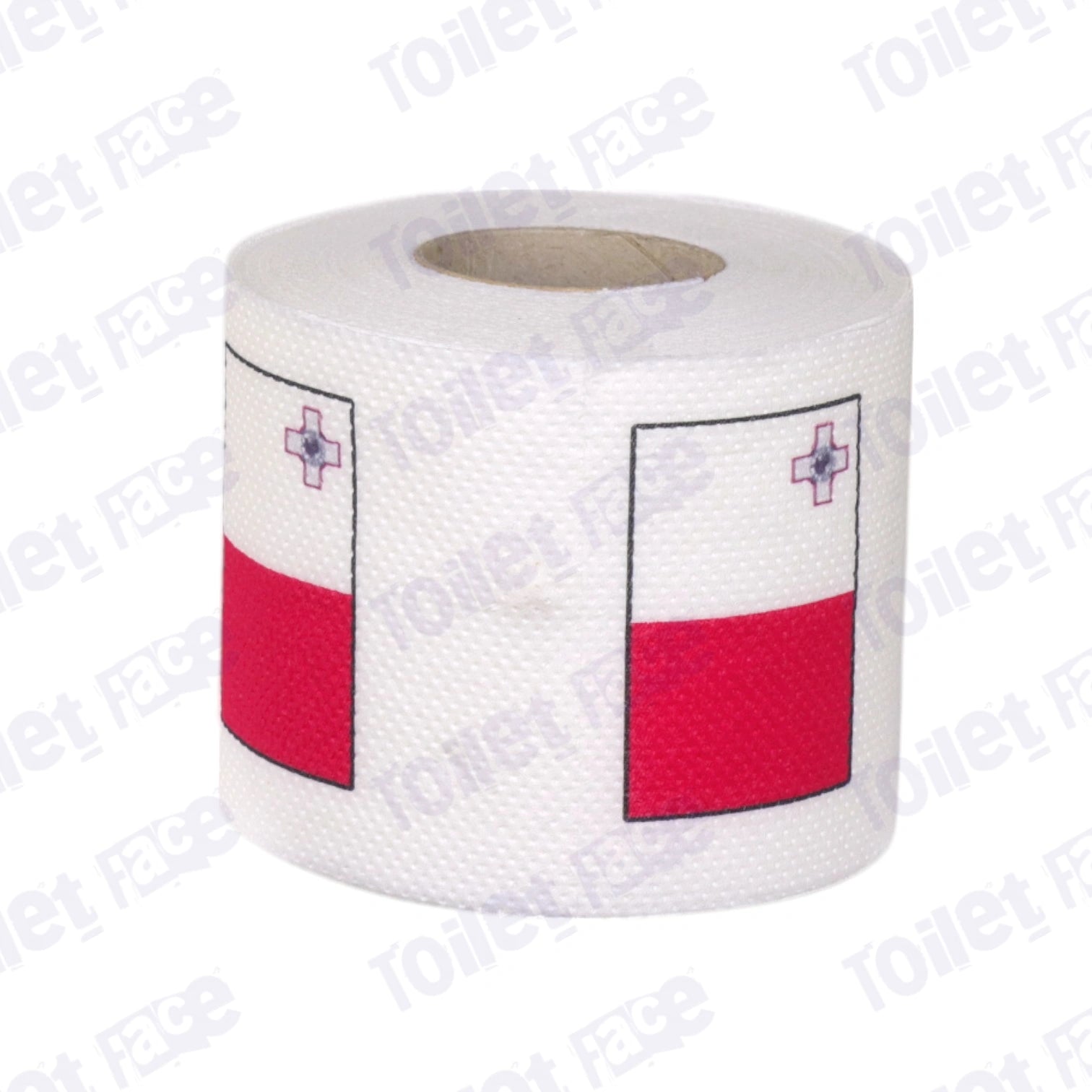 malta flag printed on novelty toilet paper roll