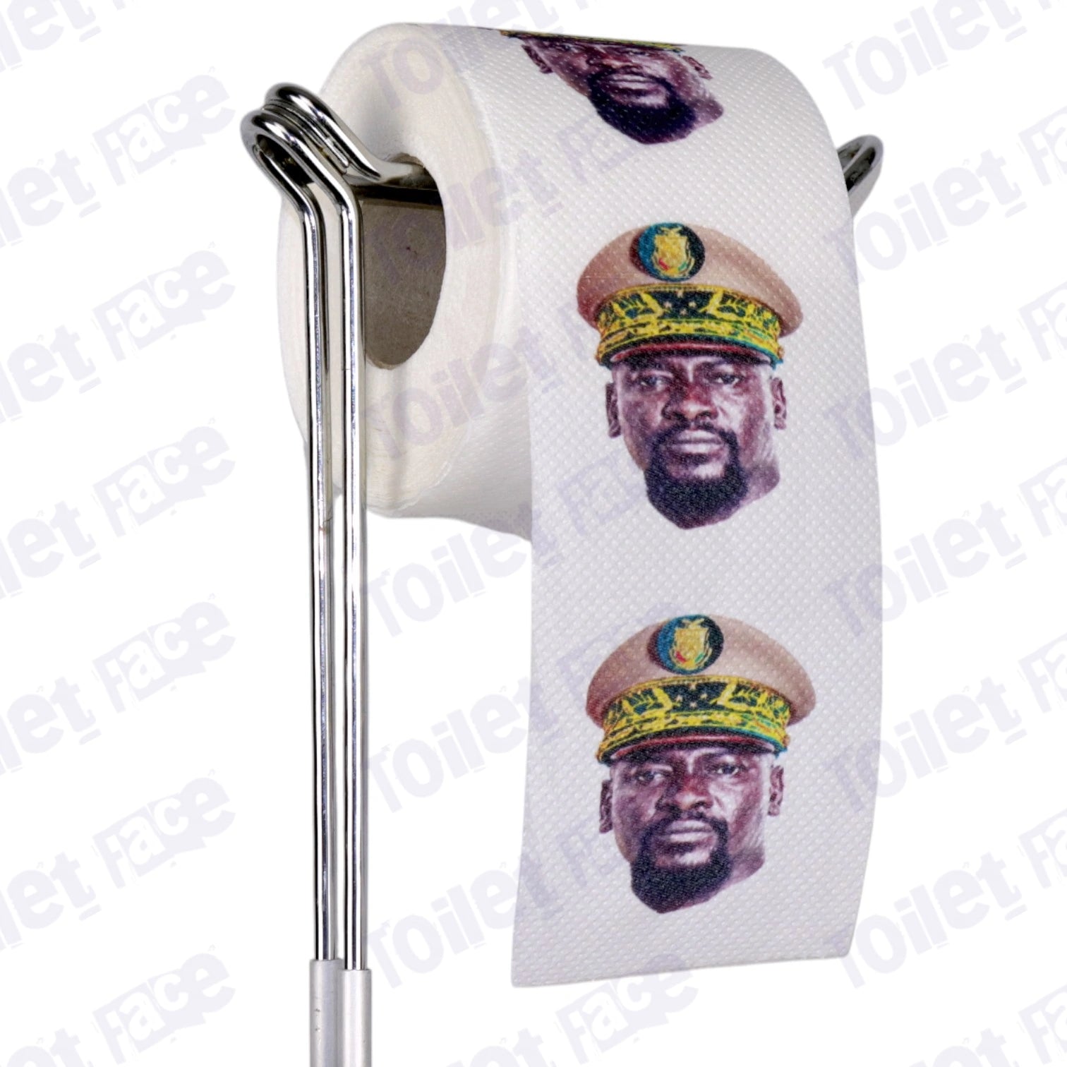 Mamady Doumbouya Novelty Toilet Paper Product Image On A Stand