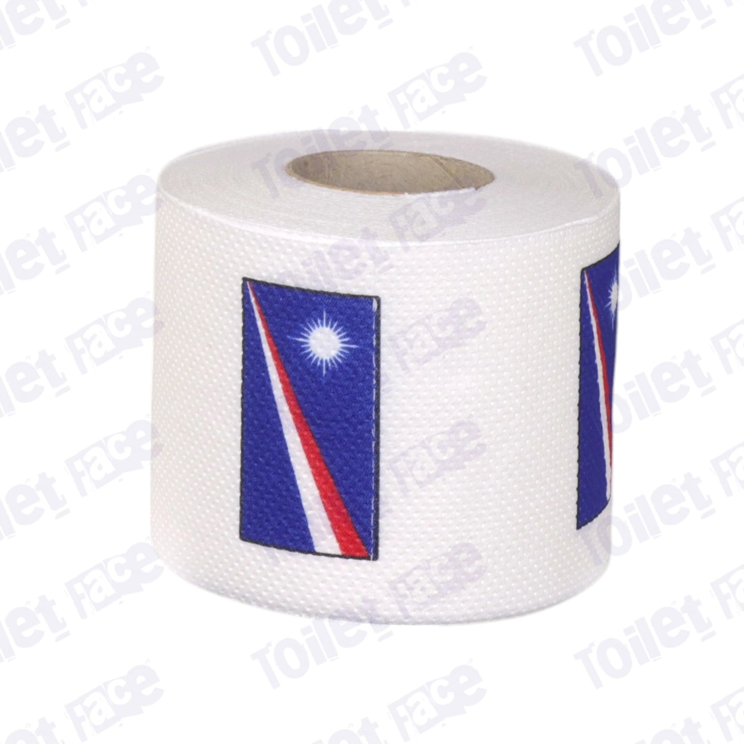 marshall islands flag printed on novelty toilet paper roll