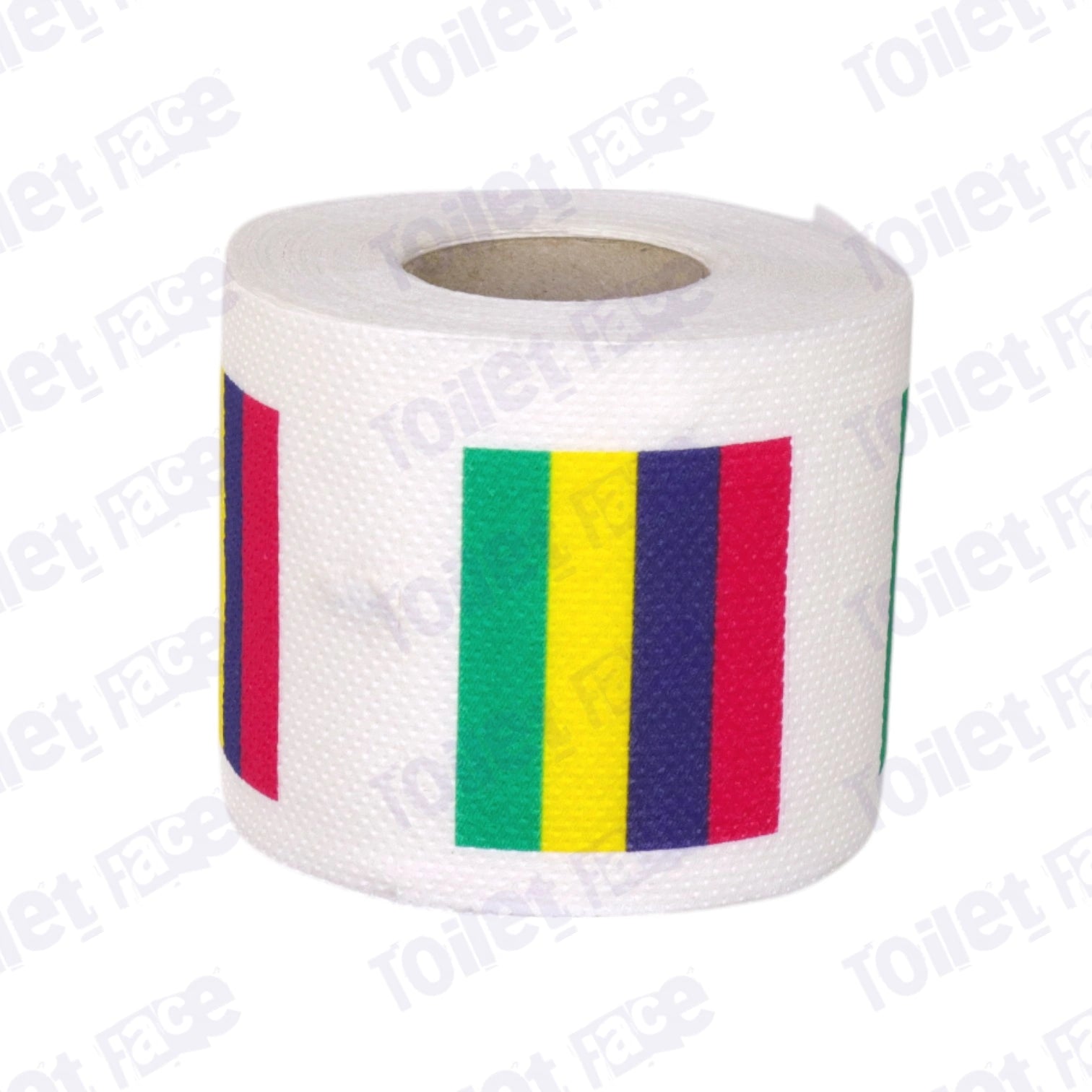 mauritius flag printed on novelty toilet paper roll