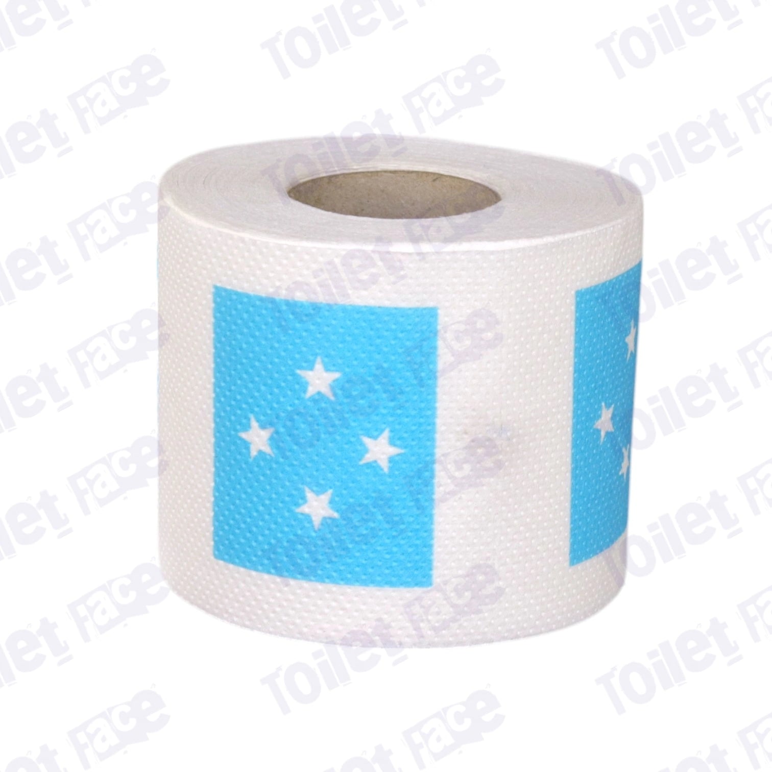 micronesia flag printed on novelty toilet paper roll